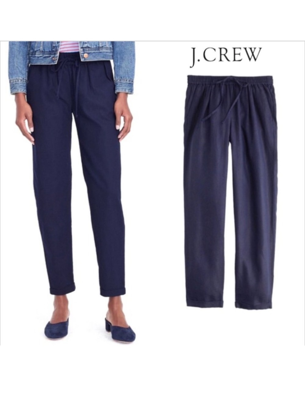 J. Crew Linen Drapey Drawstring
Pants- sz. 2